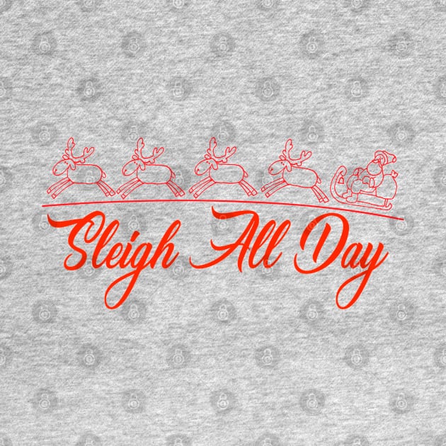 Sleigh with Santa by My Tee Style